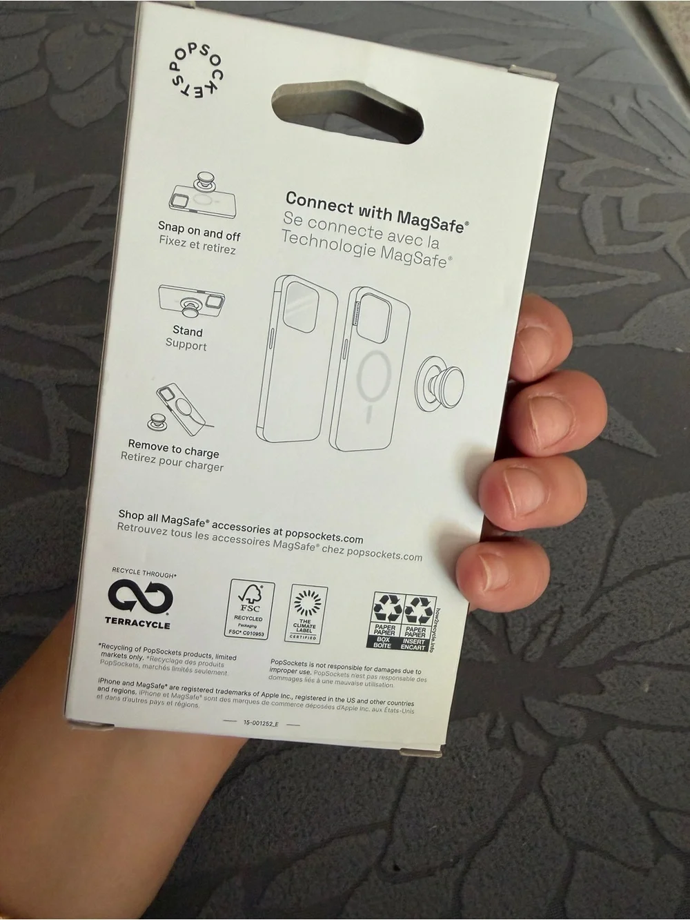 PopSockets Phone Grip for MagSafe, Magnetic Holder- Water Lily